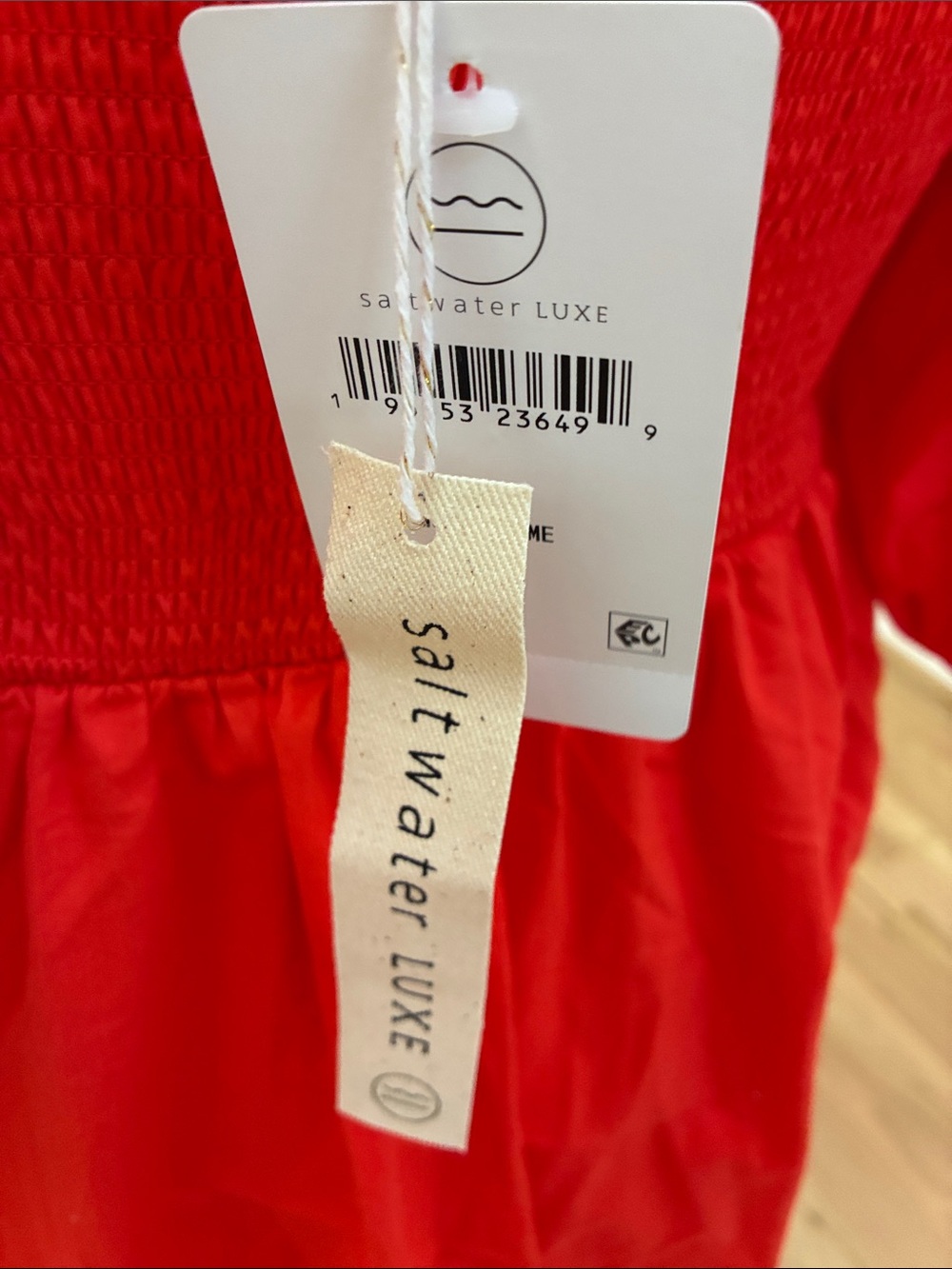 saltwater LUXE Red Puff-Sleeve Square-Neck Mini Dress - Picture 4 of 7